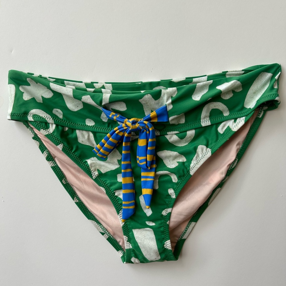 ANTHROPOLOGIE - Alja Horvat Bikini Top & Bottom - Green / White Print - S / M - Picture 9 of 13
